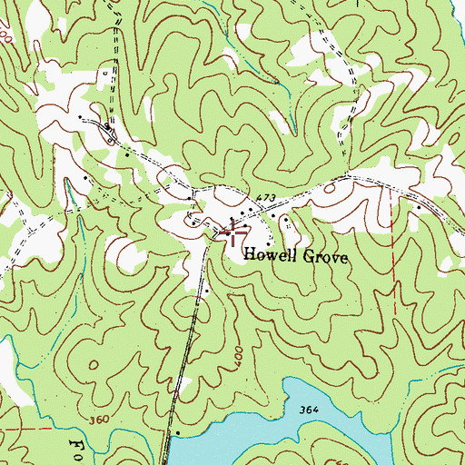Topographic Map of Howell Grove, GA