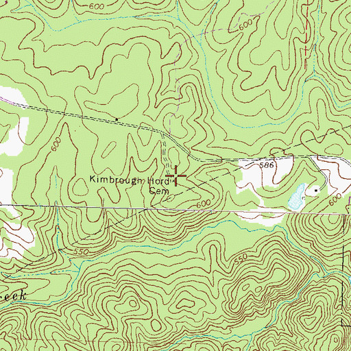 Topographic Map of Kimbrough - Hord Cemetery, GA