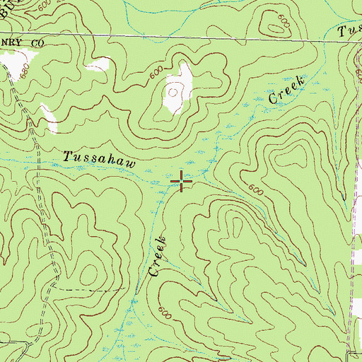 Topographic Map of Malholms Creek, GA