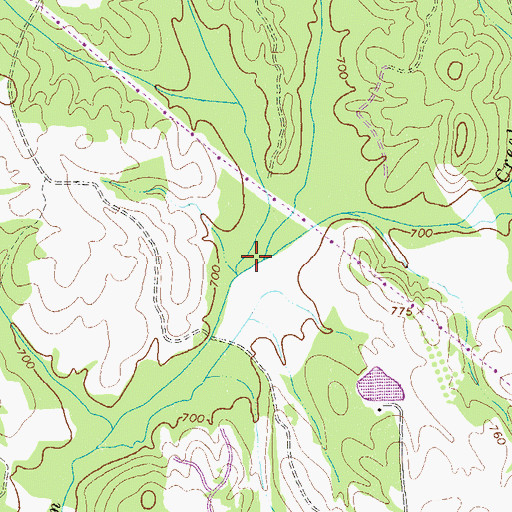 Topographic Map of Maple Branch, GA