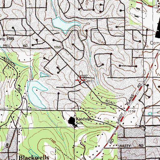 Topographic Map of Mount Arbor Church, GA