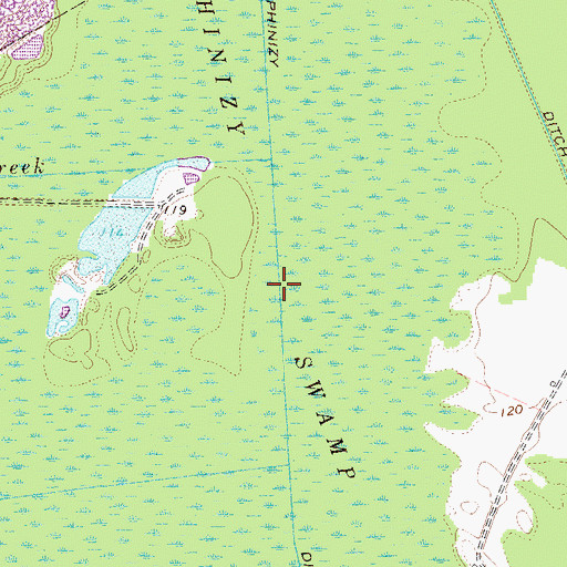 Topographic Map of Phinizy Ditch, GA
