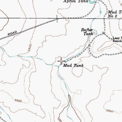 Topographic Map of Mud Tank, AZ