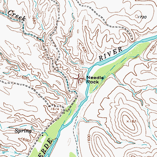 Topographic Map of Needle Rock, AZ