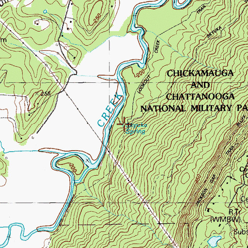 Topographic Map of Skyuka Spring, GA