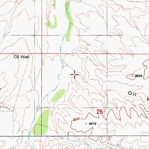 Topographic Map of Oil Well Canyon, AZ