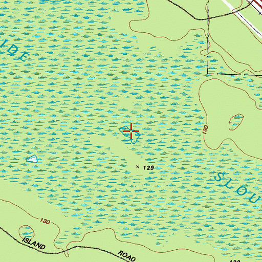 Topographic Map of Wide Slough, GA