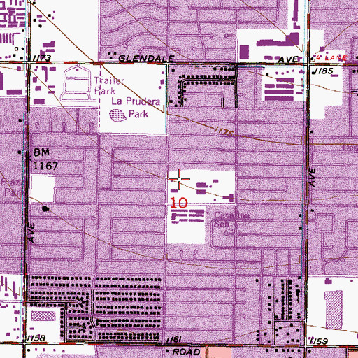 Topographic Map of Cordova Primary School, AZ