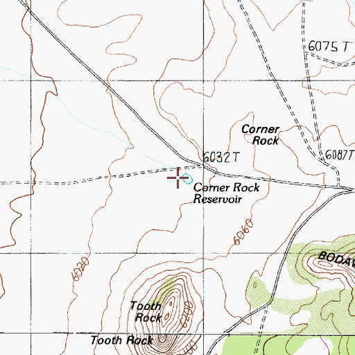 Topographic Map of Corner Rock Reservoir, AZ
