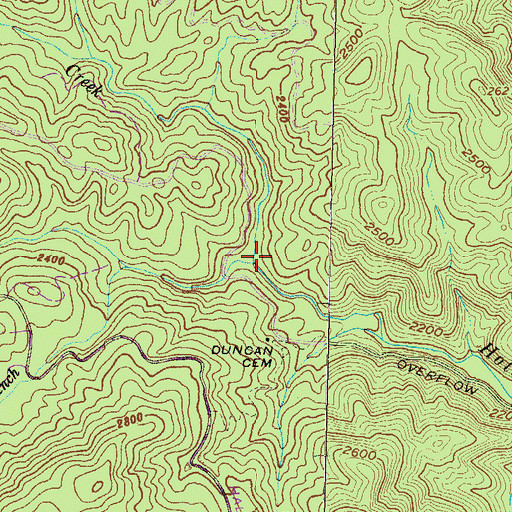Topographic Map of Addie Branch, GA