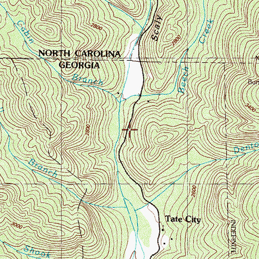 Topographic Map of Beech Creek, GA