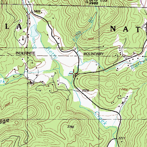 Topographic Map of Falls Branch, GA