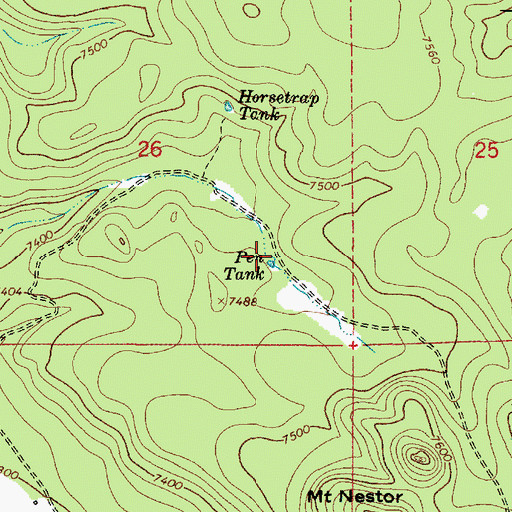 Topographic Map of Pen Tank, AZ