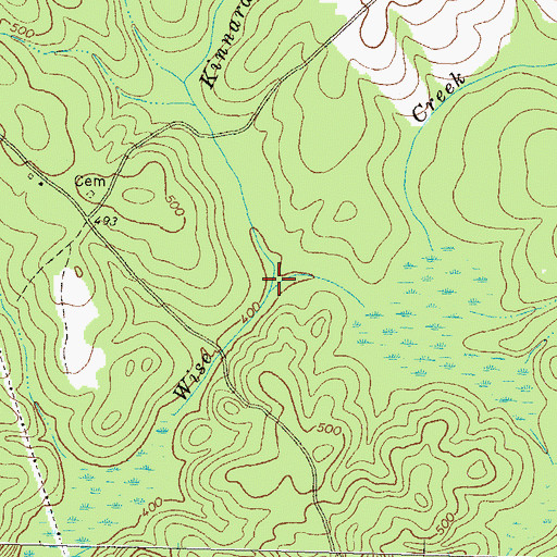 Topographic Map of Kinnard Creek, GA