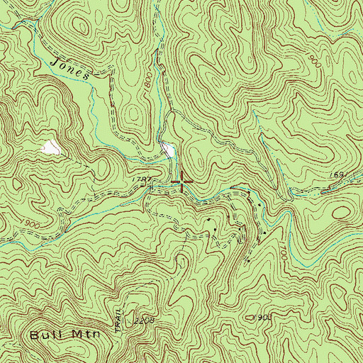 Topographic Map of Lance Creek, GA