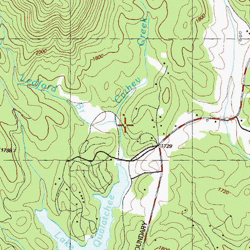 Topographic Map of Ledford Branch, GA