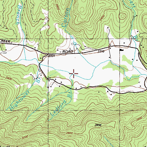 Topographic Map of Ledford Branch, GA