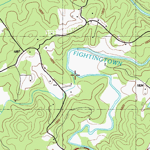 Topographic Map of Little Fightingtown Creek, GA