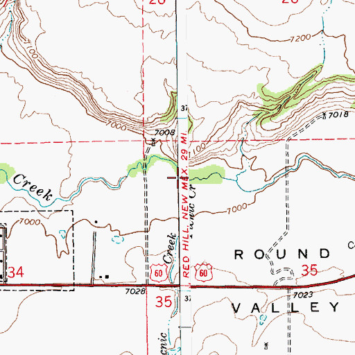 Topographic Map of Picnic Creek, AZ