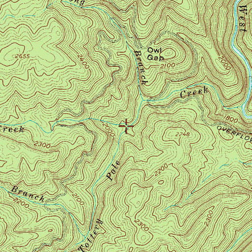 Topographic Map of Metcalf Creek, GA