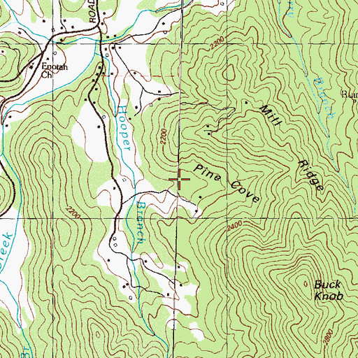 Topographic Map of Pine Cove, GA