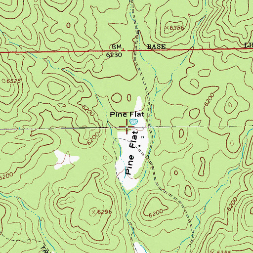 Topographic Map of Pine Flat, AZ