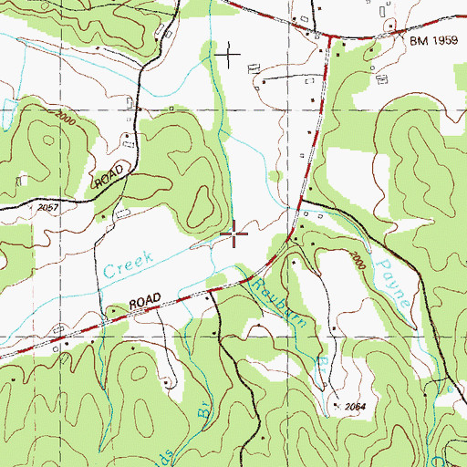 Topographic Map of Rayburn Branch, GA