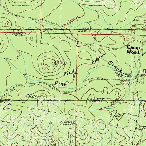 Topographic Map of Pine Flats, AZ