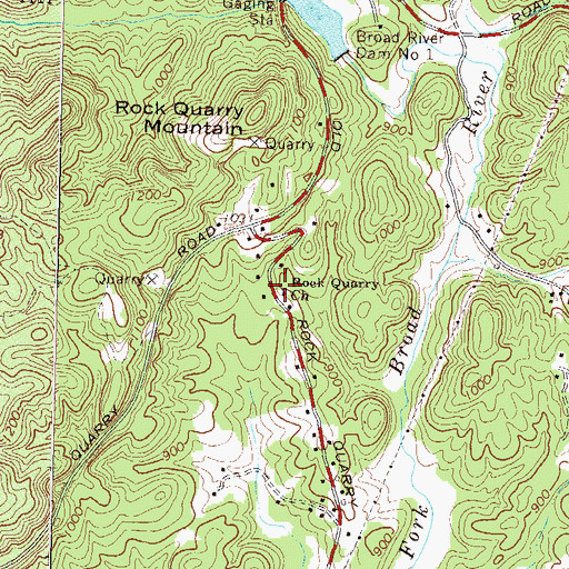 Topographic Map of Rock Quarry Church, GA
