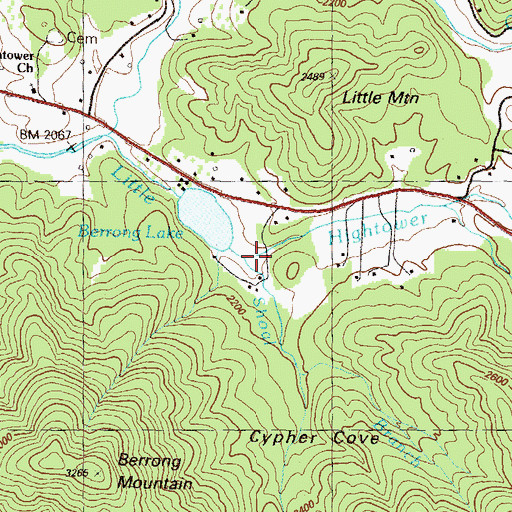 Topographic Map of Shoal Branch, GA
