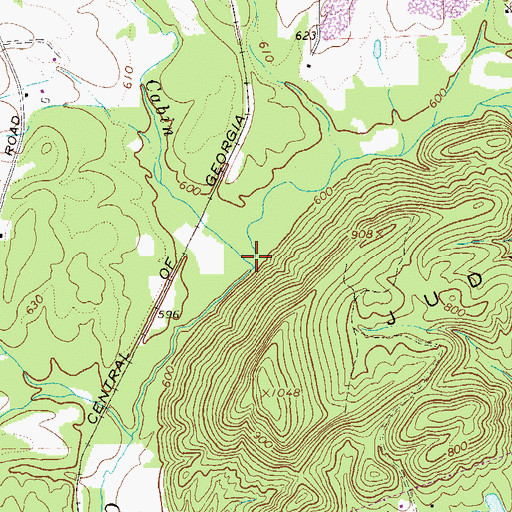 Topographic Map of Smith Creek, GA