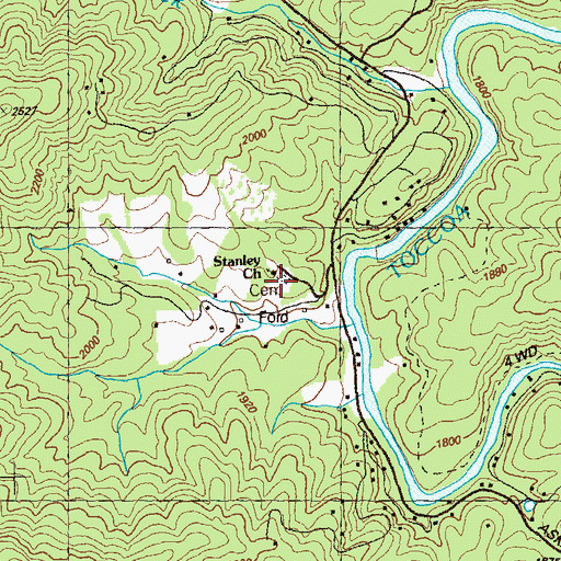 Topographic Map of Stanley Church, GA