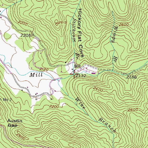 Topographic Map of Stillhouse Branch, GA