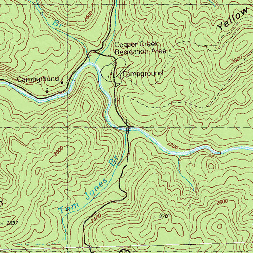 Topographic Map of Tom Jones Branch, GA