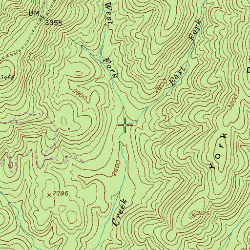 Topographic Map of West Fork Smith Creek, GA