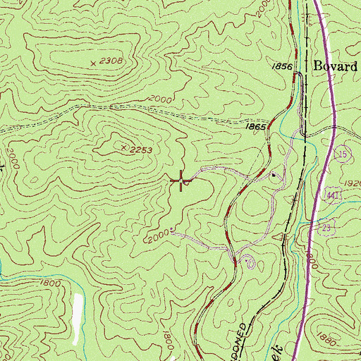 Topographic Map of Borrow Pit, GA
