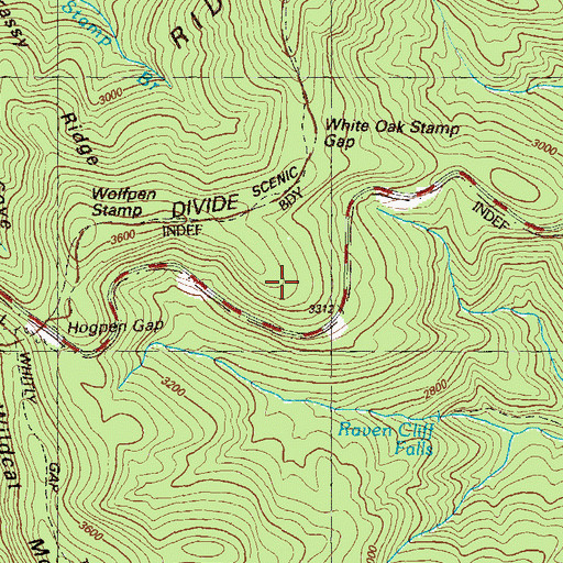 Topographic Map of Dodd Creek Vista Campground, GA