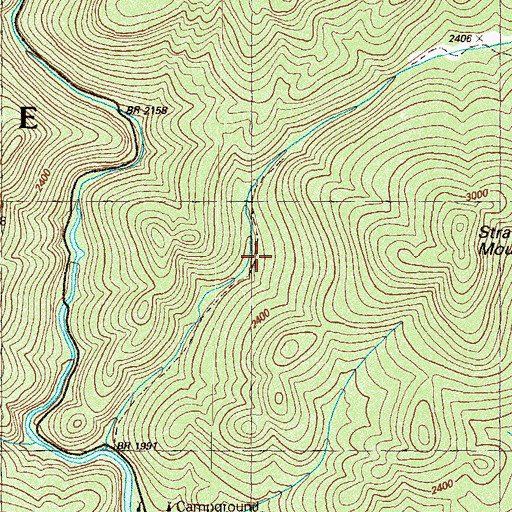Topographic Map of Coleman River Scenic Area, GA