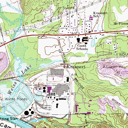 Topographic Map of Krannert, GA