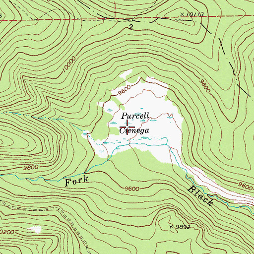 Topographic Map of Purcell Cienega, AZ