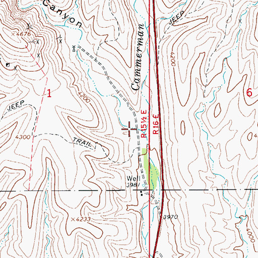 Topographic Map of Quartzite Canyon, AZ