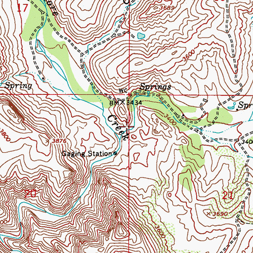Topographic Map of Ram Valley, AZ