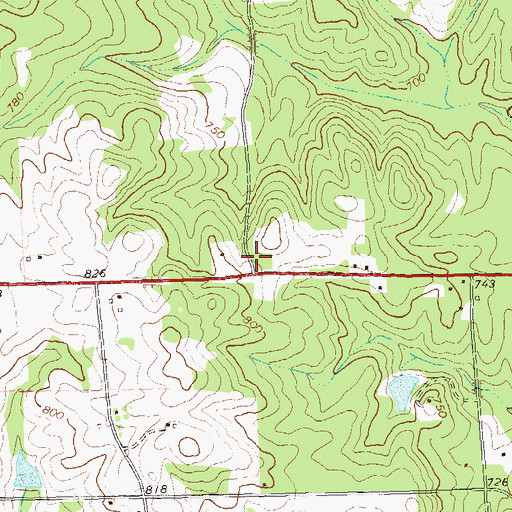 Topographic Map of Barksdale School (historical), GA