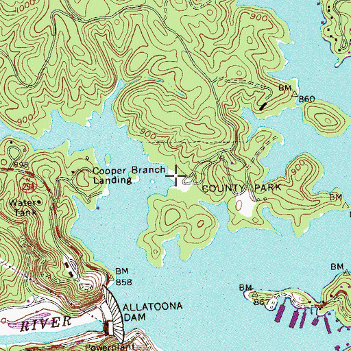 Topographic Map of Bartow Beach, GA