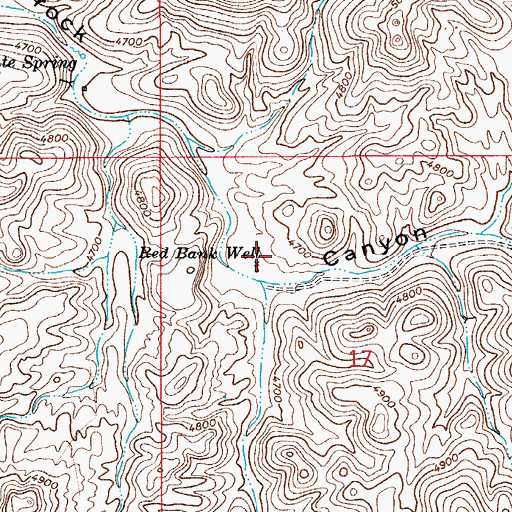 Topographic Map of Red Bank Well, AZ