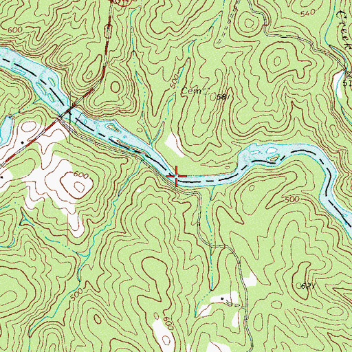 Topographic Map of Moore Ferry (historical), GA