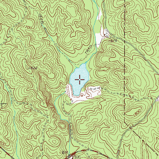 Topographic Map of Rome Kraft Company Lake, GA