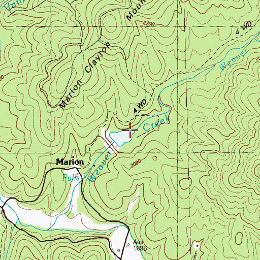 Topographic Map of Cartecay River Watershed Structure Number Six Dam, GA
