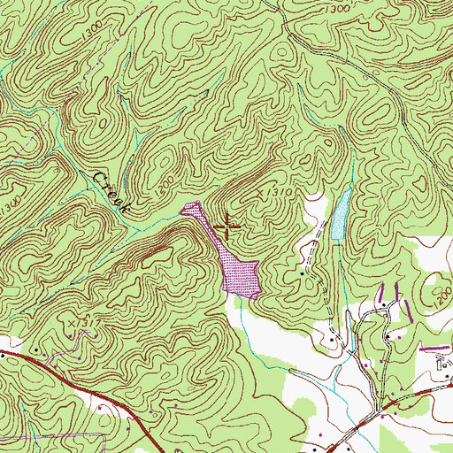 Topographic Map of Girl Scout Camp Echo Lake, GA