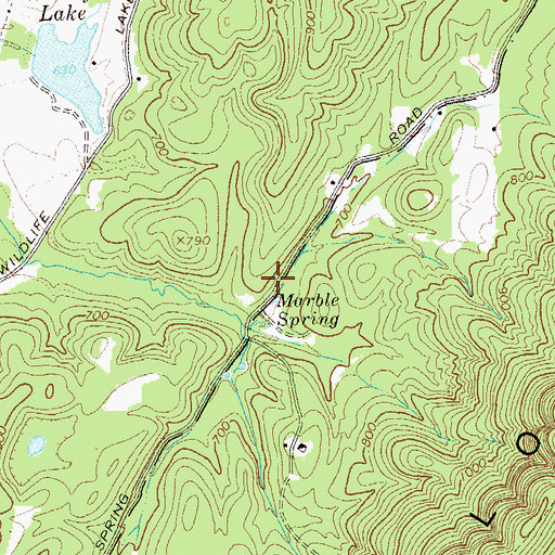 Topographic Map of Upper Lake Dam, GA
